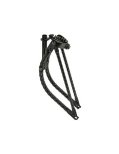 20 Lowrider Bent Square Twisted Spring Fork 1 Inch Black.